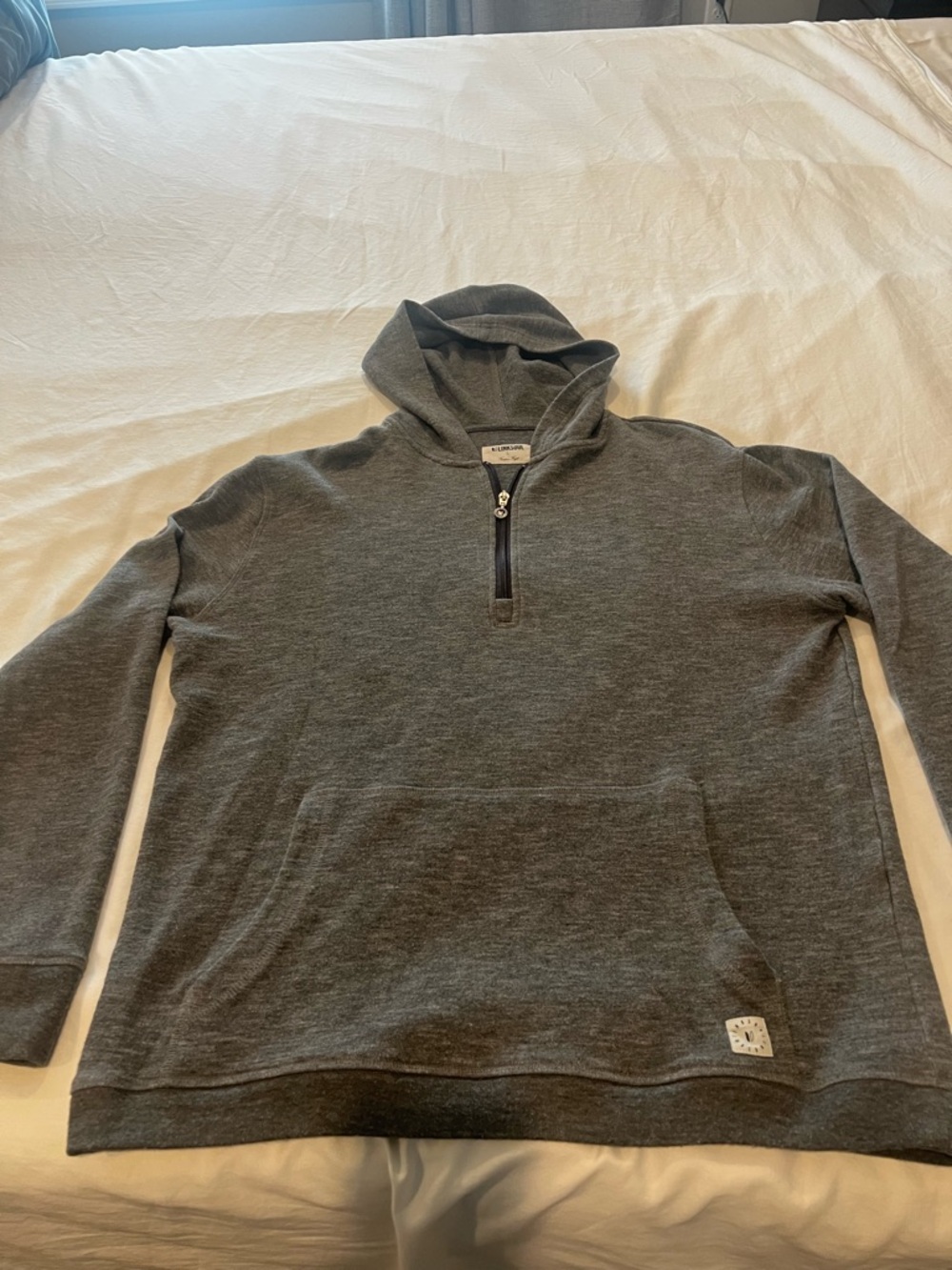 Linksoul Men's Dark Gray Half-Zip Hoodie Sweater